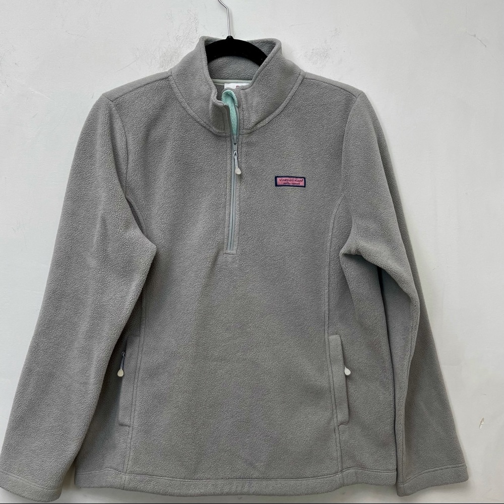 Vineyard Vines Gray Pull Over Fleece